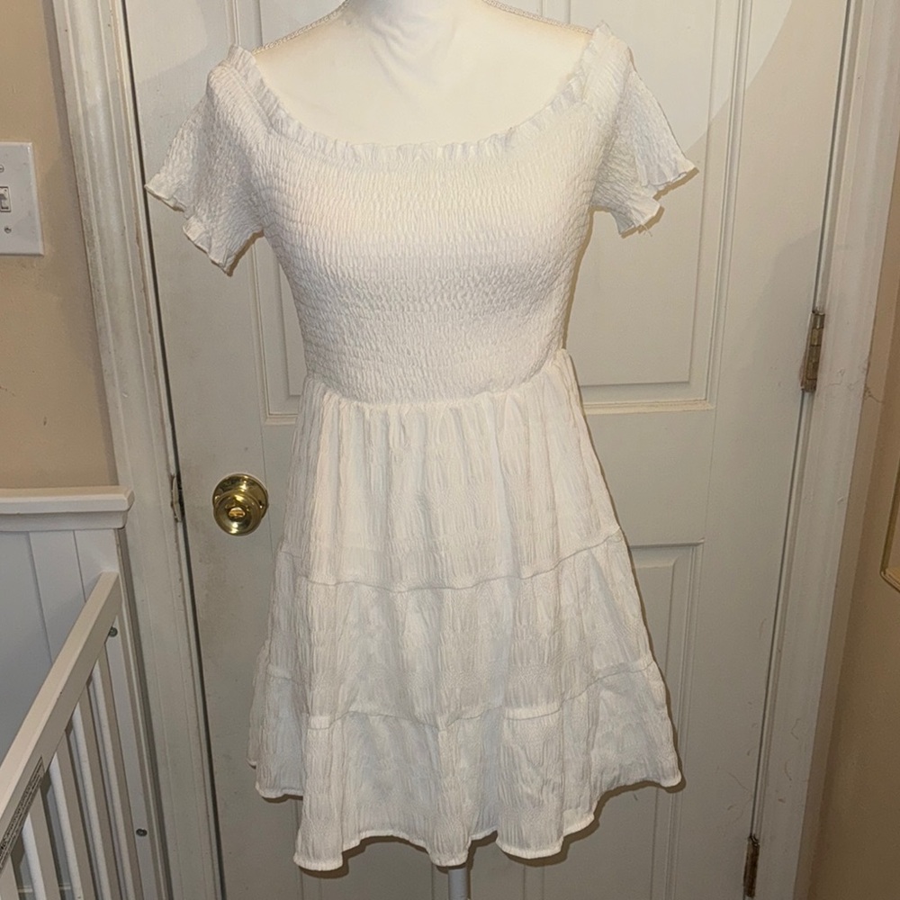 Elegant White Off-Shoulder Dress